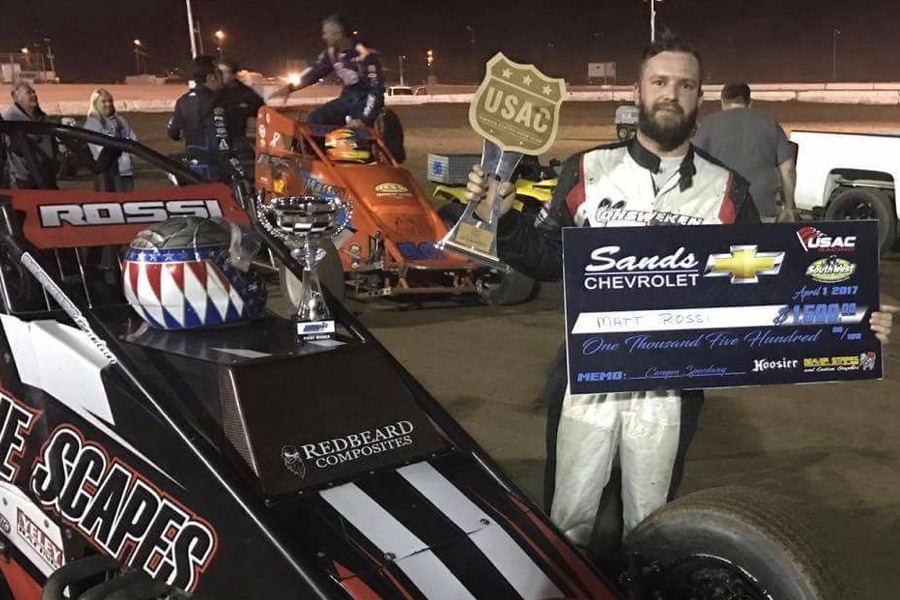 MATT ROSSI GOES WIRE-TO-WIRE AT CANYON SPEEDWAY PARK